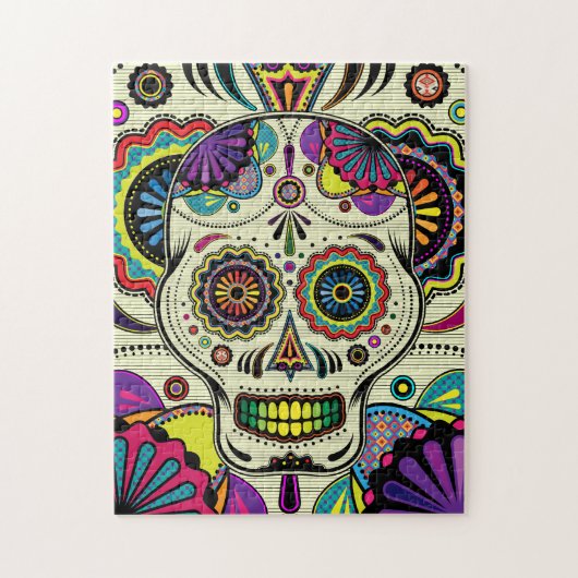 Sucrez l'art de crâne/jour du puzzle mort (Vertical)