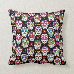 sucrez le coussin de crâne avec des couleurs