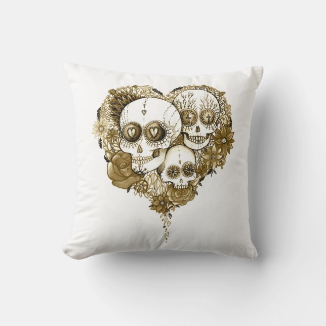 sucrez le jour de crâne du coussin mort d'art de (Recto)