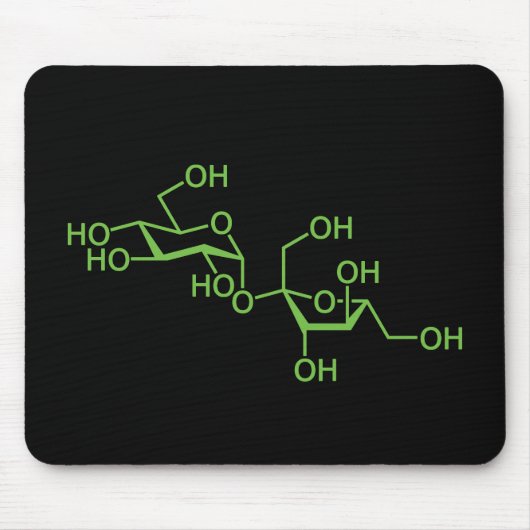 Sucrose Suikermolecuul Chemisch Diagram Muismat (Voorkant)