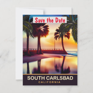 Sud de Carlsbad, Californie, Carte postale de voya