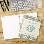 Sud-Ouest Boho tribu folle motif coutume<br><div class="desc">Le planificateur de nom personnalisé motif de la tribu des Boho du sud-ouest fait un cadeau de bureau,  un cadeau pour un étudiant ou n'importe qui d'autre.</div>