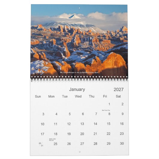Sud-ouest de désert 2011 calendriers pittoresques (Jan 2027)