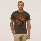 Sud-ouest du désert de Kokopelli Tshirt Sun Brown (Devant entier)