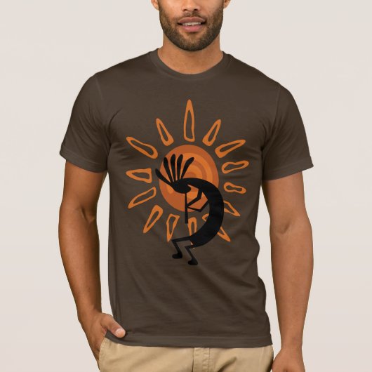 Sud-ouest du désert de Kokopelli Tshirt Sun Brown (Devant)