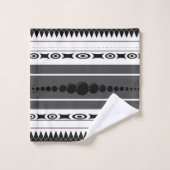 Sud-Ouest Motif noir, blanc, gris (Gant de toilette)