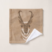 Sud-Ouest Pronghorns Antelope Face frontière Brown (Gant de toilette)