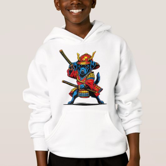 Sudadera con capucha de niños Perrito Samurái (Devant)