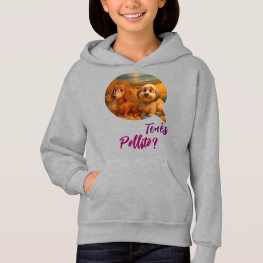 Sudadera con Capucha Perritas Hermanas Aventureras (Devant)