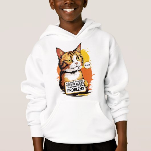 Sudadera Gato con Actitud Sarcástica (Devant)