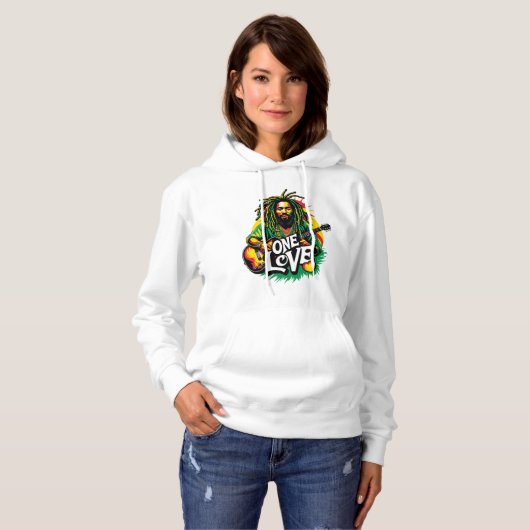 Sudadera  One Love el Rey del Reggae Hoodie (Voorkant volledig)