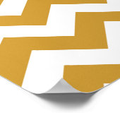 Sudan Brown Safari Chevron met aangepaste tekst Poster (Hoek)