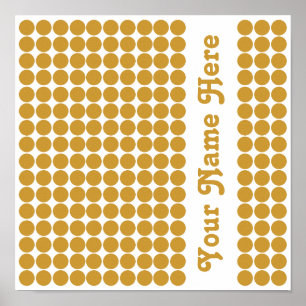 Sudan Brown Safari Dot met naam Poster