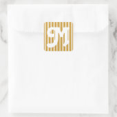 Sudan Brown Safari Stripe Vierkante Sticker (Tas)