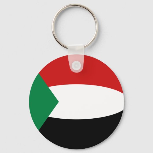 Sudan Fisheye Vlag Sleutelhanger (Voorkant)
