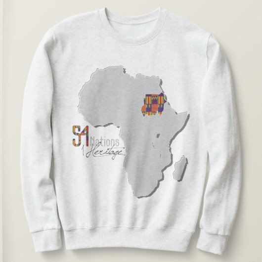 "Sudan" Krewnek Sweatshirt (Design voorkant)