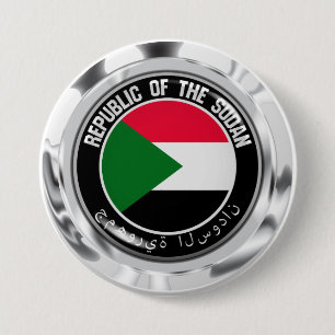 Sudan Round Emblem Ronde Button 7,6 Cm