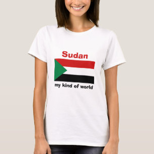 Sudan Vlag + Kaart + Tekst T-Shirt