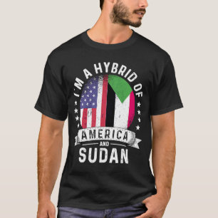 Sudanese Amerikaanse Patriot Grown Flag Humor T-shirt