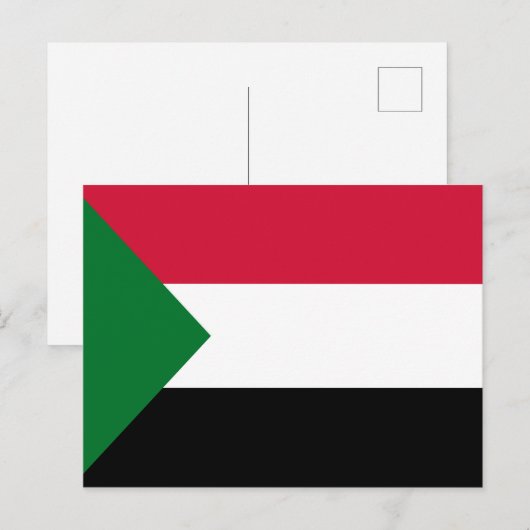 Sudanese vlag briefkaart (Voorkant / Achterkant)