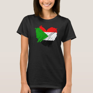 Sudanese vlag Ik hou van Soedan Het staat in mijn T-shirt