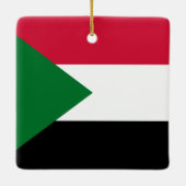 Sudanese vlag keramisch ornament (Achterkant)