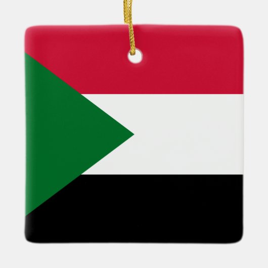 Sudanese vlag keramisch ornament (Voorkant)