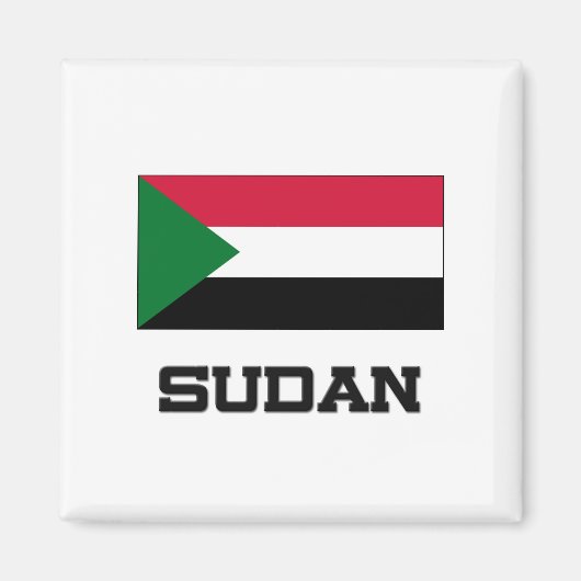 Sudanese vlag magneet (Voorkant)