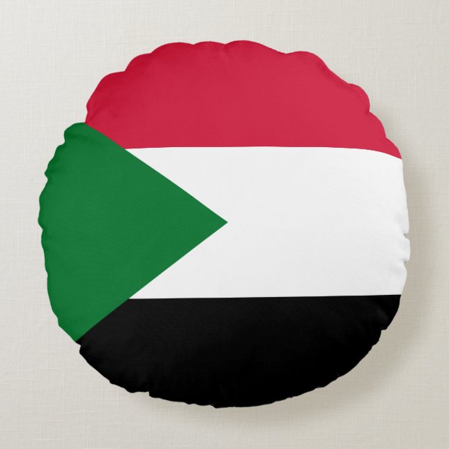 Sudanese vlag rond kussen (Voorkant)
