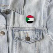 Sudanese vlag ronde button 3,2 cm (In situ)