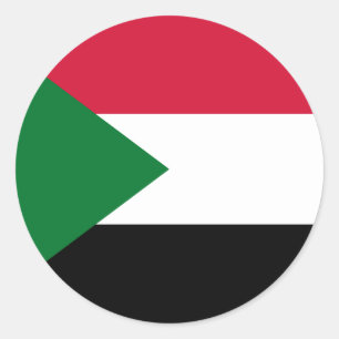Sudanese vlag ronde sticker