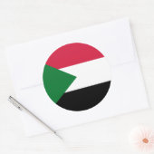 Sudanese vlag ronde sticker (Envelop)