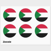 Sudanese vlag ronde sticker (Vel)