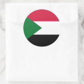 Sudanese vlag ronde sticker (Tas)