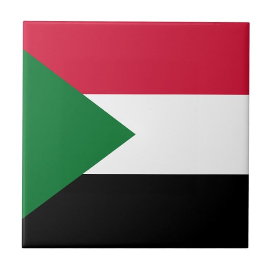 Sudanese vlag tegeltje (Voorkant)