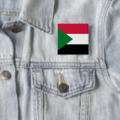 Sudanese vlag vierkante button 5,1 cm (In situ)