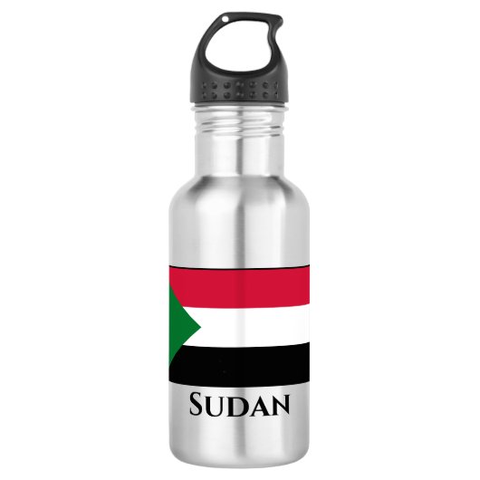 Sudanese vlag waterfles  (Voorkant)