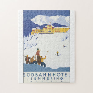 Sudbahn Hotel Semmering Vintage Travel Poster Legpuzzel