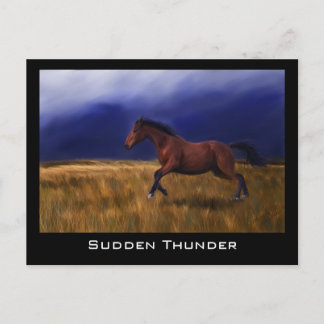 Sudden Thunder Horse Art Briefkaart