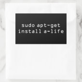 Sudo Apt-Get Install A-Life Rechthoekige Sticker (Tas)