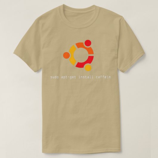 sudo apt get install caffein t-shirt (Design voorkant)