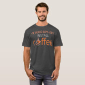 Sudo Apt Install Coffee Coding Developer T-shirt (Voorkant volledig)