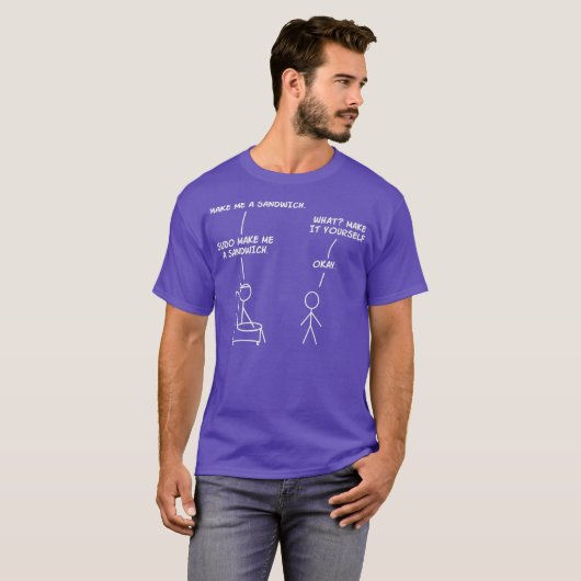 Sudo Make Sandwich Funny Linu Premium T-shirt (Voorkant volledig)