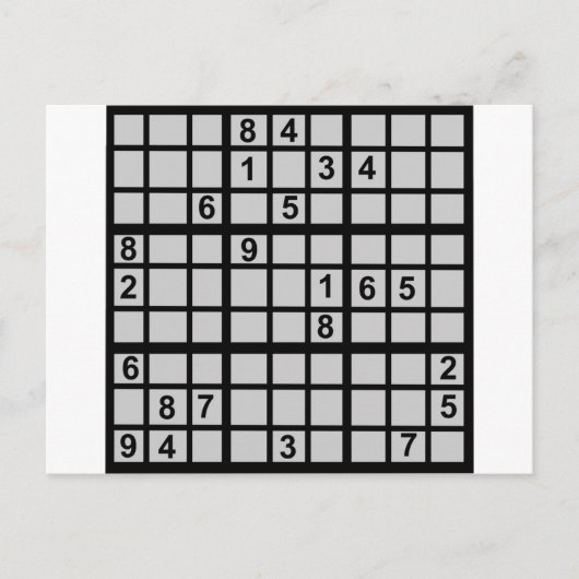Sudoku - Brainteaser Briefkaart (Voorkant)