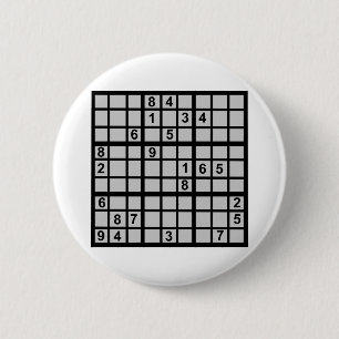 Sudoku - Brainteaser Ronde Button 5,7 Cm