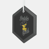 Sudoku Chick #4 Glas Ornament (Voorkant links)