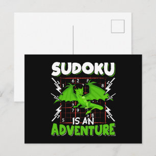 Sudoku is een Avontuur Puzzel Liefhebber Briefkaart
