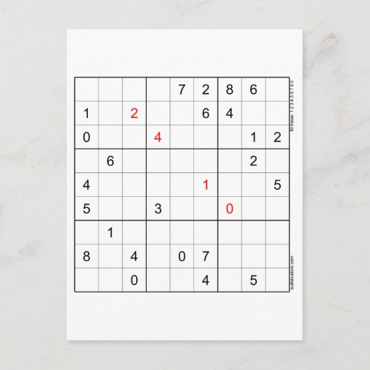 Sudoku Kaart 24-10 (Voorkant)