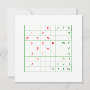Sudoku Kerstfeestkaart - We hebben een ster gezien Feestdagenkaart