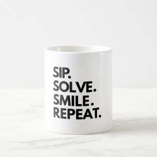 Sudoku Lovers Cup of Choice: Sip Solve Smile Repea Koffiemok